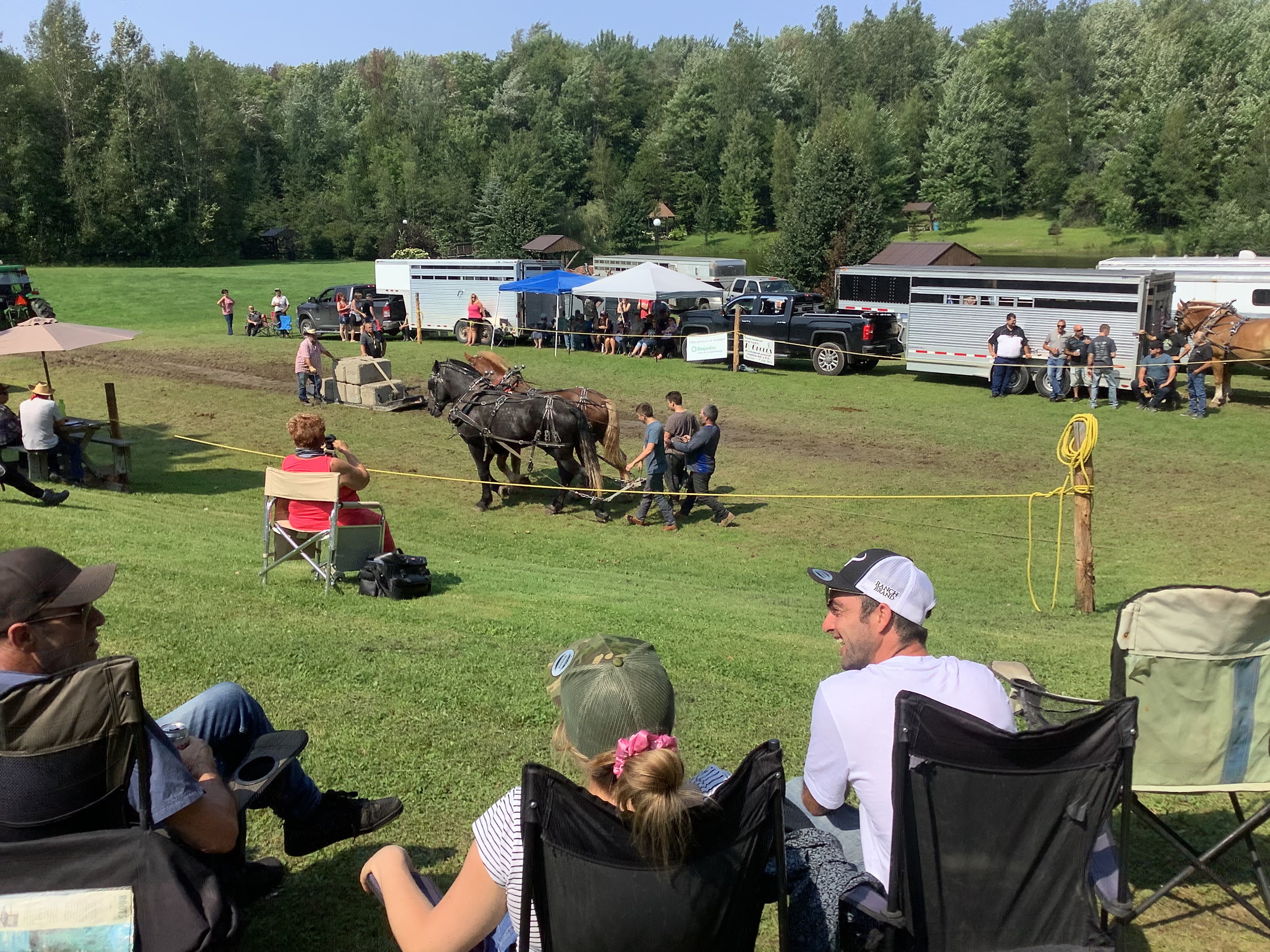 tire de chevaux, église Maricourt, paroisse Sainte-Famille de Valcourt
