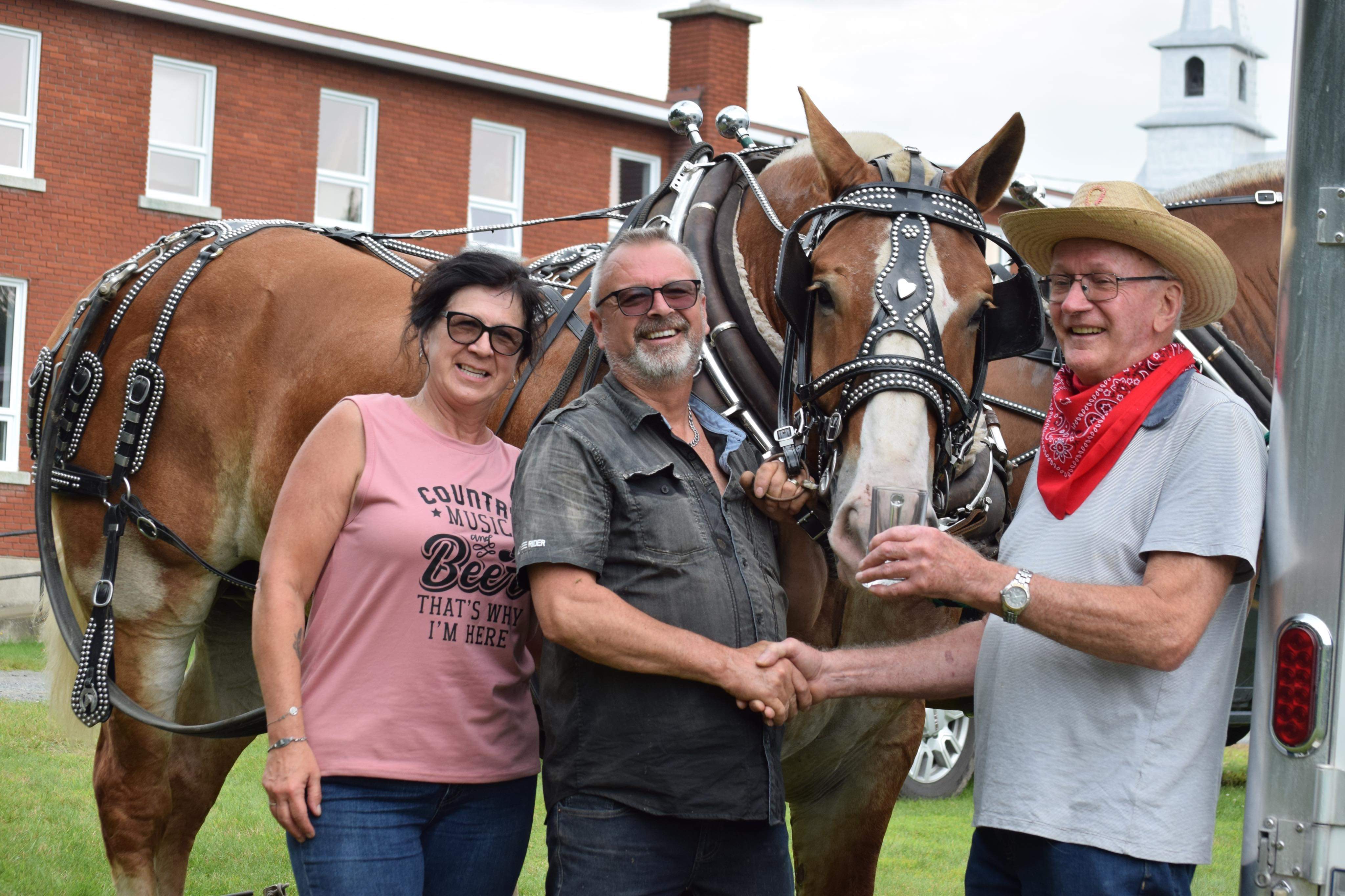 tire de chevaux, église Maricourt, paroisse Sainte-Famille de Valcourt