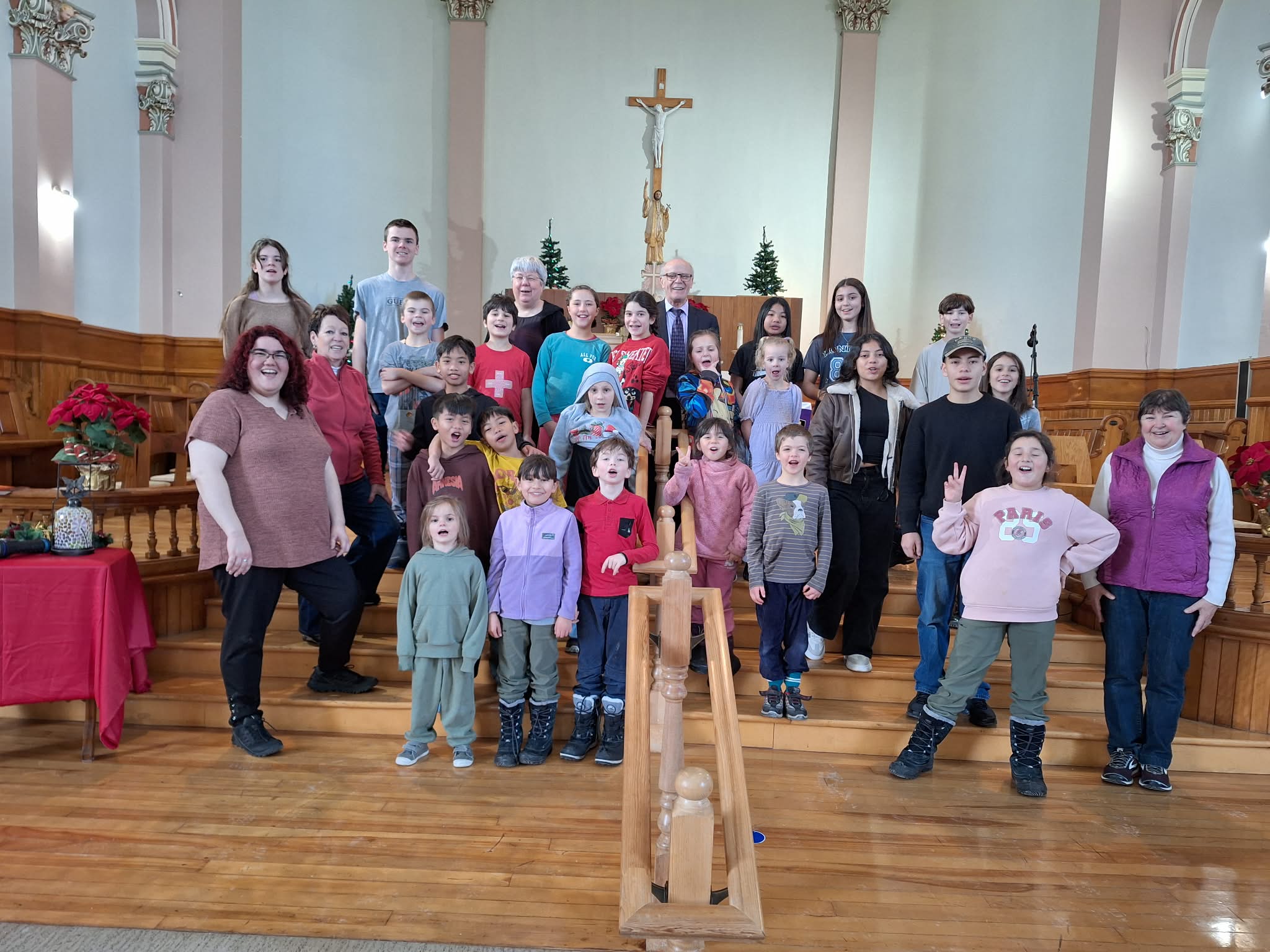 Camp de Noël, GPS, catéchèses, paroisse Sainte-Famille de Valcourt, secteur des vallées