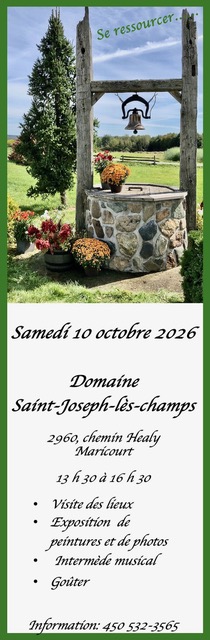 portes ouvertes, Saint-Joseph-lès-champs, Maricourt, paroisse Sainte-Famille de Valcourt